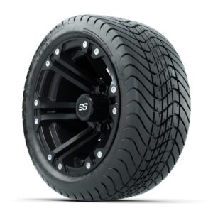 GTW Specter Matte Black 12 in Wheels with 215/35-12 Mamba Street Tires   Full Set - Image 2