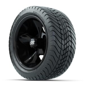 GTW Godfather Black 12 in Wheels with 215/35-12 Mamba Street Tires   Full Set - Image 3