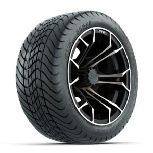 GTW Spyder Bronze/Matte Black 12 in Wheels with 215/35-12 Mamba Street Tires   Full Set - Image 3