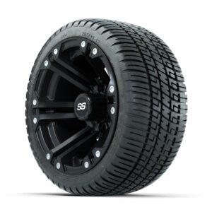 GTW Specter Matte Black 12 in Wheels with 205/30-12 Fusion Street Tires   Full Set - Image 2