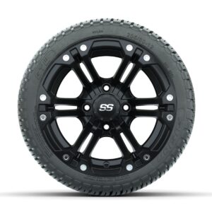 GTW Specter Matte Black 12 in Wheels with 205/30-12 Fusion Street Tires   Full Set - Image 3
