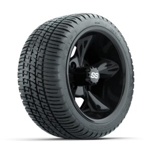 GTW Godfather Black 12 in Wheels with 205/30-12 Fusion Street Tires Full Set - Image 2