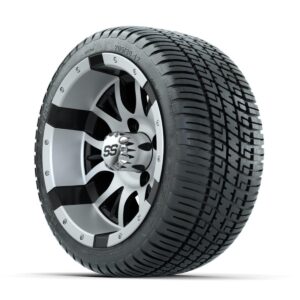 GTW Diesel Machined/Black 12 in Wheels with 205/30-12 Fusion Street Tires Full Set - Image 2