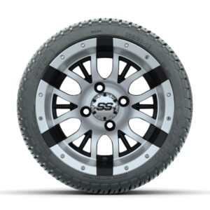 GTW Diesel Machined/Black 12 in Wheels with 205/30-12 Fusion Street Tires Full Set - Image 3