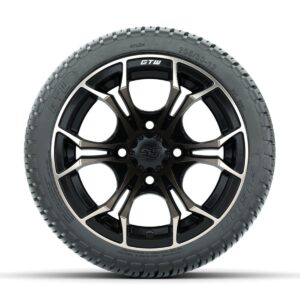GTW Spyder Bronze/Matte Black 12 in Wheels with 205/30-12 Fusion Street Tires   Full Set - Image 3