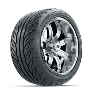GTW Tempest Chrome 14 in Wheels with 225/40-R14 Fusion GTR Street Tires – Full Set - Image 2