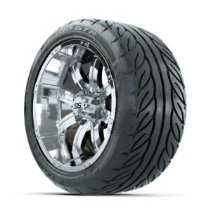 GTW Tempest Chrome 14 in Wheels with 225/40-R14 Fusion GTR Street Tires – Full Set - Image 3