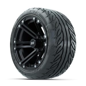 GTW Specter Matte Black 14 in Wheels with 225/40-R14 Fusion GTR Street Tires   Full Set - Image 2