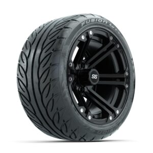 GTW Specter Matte Black 14 in Wheels with 225/40-R14 Fusion GTR Street Tires   Full Set - Image 3