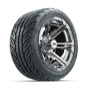 GTW Specter Chrome 14 in Wheels with 225/40-R14 Fusion GTR Street Tires   Full Set - Image 2