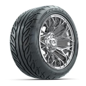 GTW Stellar Chrome 14 in Wheels with 225/40-R14 Fusion GTR Street Tires   Full Set - Image 2