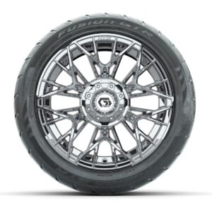 GTW Stellar Chrome 14 in Wheels with 225/40-R14 Fusion GTR Street Tires   Full Set - Image 3