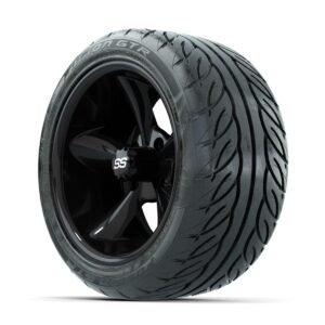 GTW Godfather Black 14 in Wheels with 225/40-R14 Fusion GTR Street Tires   Full Set - Image 3