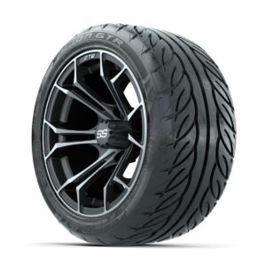 GTW Spyder Matte Grey 14 in Wheels with 225/40-R14 Fusion GTR Street Tires Full Set - Image 2