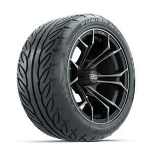 GTW Spyder Matte Grey 14 in Wheels with 225/40-R14 Fusion GTR Street Tires Full Set - Image 3