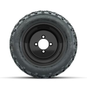 GTW Steel Matte Black 3:5 Offset 10 in Wheels with 18x9.50-10 Rogue All Terrain Tires  Full Set - Image 3