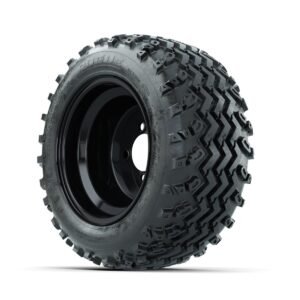 GTW Steel Black Centered 10 in Wheels with 18x9.50-10 Rogue All Terrain Tires   Full Set - Image 3