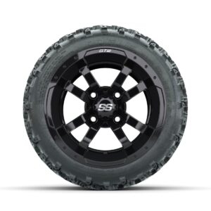 GTW Storm Trooper Black 10 in Wheels with 18x9.50-10 Rogue All Terrain Tires   Full Set - Image 2