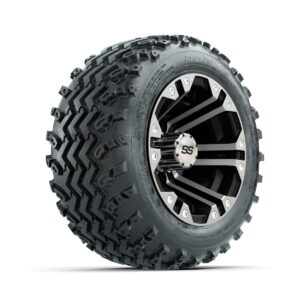 GTW Specter Machined/Black 10 in Wheels with 18x9.50-10 Rogue All Terrain Tires   Full Set - Image 2