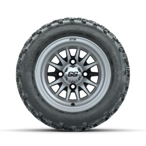 GTW Medusa Machined/Black 10 in Wheels with 18x9.50-10 Rogue All Terrain Tires   Full Set - Image 2