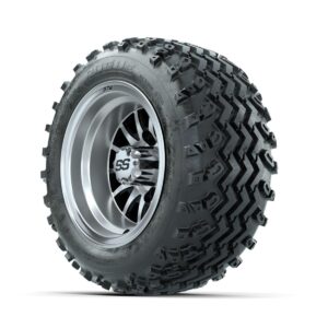 GTW Medusa Machined/Black 10 in Wheels with 18x9.50-10 Rogue All Terrain Tires   Full Set - Image 3