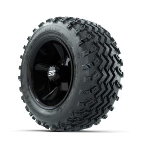 GTW Godfather Black 10 in Wheels with 18x9.50-10 Rogue All Terrain Tires   Full Set - Image 1