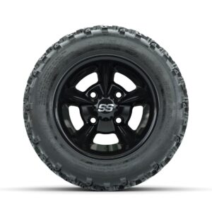 GTW Godfather Black 10 in Wheels with 18x9.50-10 Rogue All Terrain Tires   Full Set - Image 2