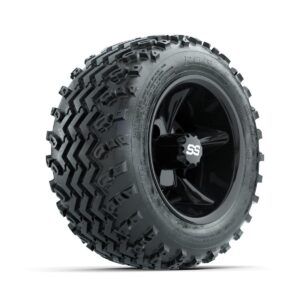 GTW Godfather Black 10 in Wheels with 18x9.50-10 Rogue All Terrain Tires   Full Set - Image 3