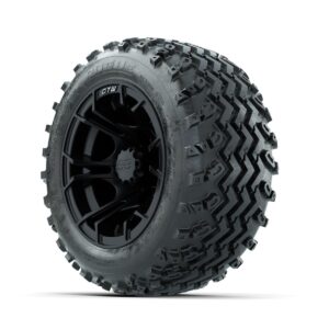 GTW Spyder Matte Black 10 in Wheels with 18x9.50-10 Rogue All Terrain Tires Full Set - Image 3