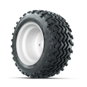 GTW Steel White 3:5 Offset 10 in Wheels with 18x9.50-10 Rogue All Terrain Tires   Full Set - Image 2