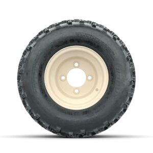 GTW Steel Yamaha Ivory Centered 8 in Wheels with 18x9.50-8 Rogue All Terrain Tires   Full Set - Image 2