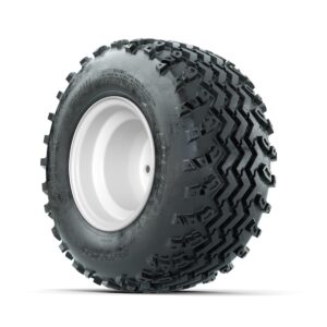 GTW Steel White 2:5 Offset 8 in Wheels with 18x9.50-8 Rogue All Terrain Tires   Full Set - Image 3