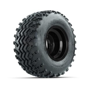 GTW Steel Gloss Black Centered 8 in Wheels with 18x9.50-8 Rogue All Terrain Tires   Full Set - Image 3