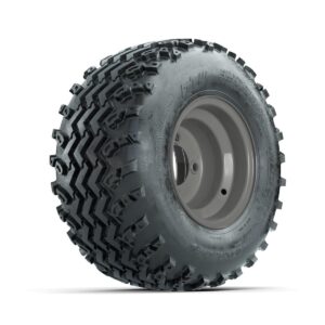 GTW Steel Club Car Grey Centered 8 in Wheels with 18x9.50-8 Rogue All Terrain Tires   Full Set - Image 3