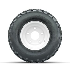 GTW Steel White Centered 5-Hole 8 in Wheels with 18x9.50-8 Rogue All Terrain Tires   Full Set - Image 2