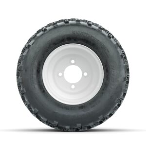 GTW Steel White Centered 8 in Wheels with 18x9.50-8 Rogue All Terrain Tires   Full Set - Image 3