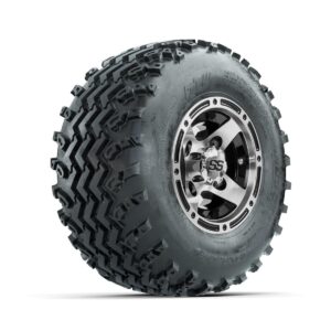 GTW Ranger Machined/Black 8 in Wheels with 18x9.50-8 Rogue All Terrain Tires Full Set - Image 3