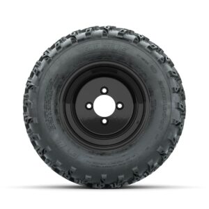 GTW Steel Matte Black 3:5 Offset 10 in Wheels with 20x10.00-10 Rogue All Terrain Tires   Full Set - Image 2