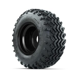 GTW Steel Matte Black 3:5 Offset 10 in Wheels with 20x10.00-10 Rogue All Terrain Tires   Full Set - Image 3