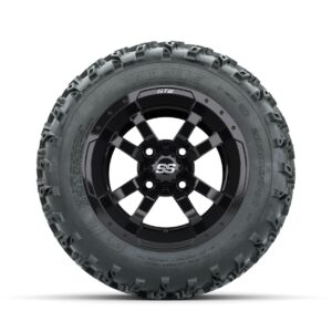 GTW Storm Trooper Black 10 in Wheels with 20x10.00-10 Rogue All Terrain Tires   Full Set - Image 3