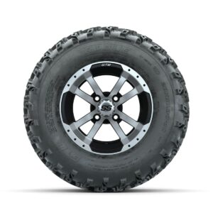 GTW Storm Trooper Machined/Black 10 in Wheels with 20x10.00-10 Rogue All Terrain Tires Full Set - Image 3