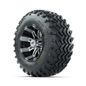 GTW Tempest Machined/Black 10 in Wheels with 20x10.00-10 Rogue All Terrain Tires Full Set - Image 2