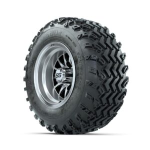 GTW Medusa Machined/Black 10 in Wheels with 20x10.00-10 Rogue All Terrain Tires   Full Set - Image 2