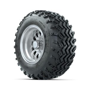 GTW Medusa Machined/Silver 10 in Wheels with 20x10.00-10 Rogue All Terrain Tires   Full Set - Image 2