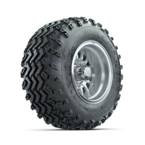 GTW Medusa Machined/Silver 10 in Wheels with 20x10.00-10 Rogue All Terrain Tires   Full Set - Image 3