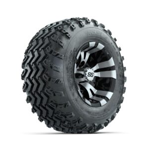 GTW Vampire Machined/Black 10 in Wheels with 20x10.00-10 Rogue All Terrain Tires Full Set - Image 3