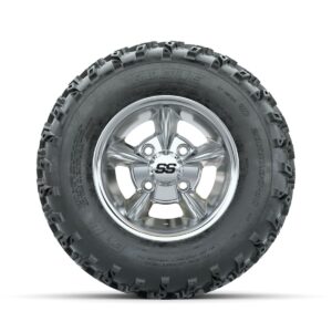 GTW Godfather Chrome 10 in Wheels with 20x10.00-10 Rogue All Terrain Tires - Image 2
