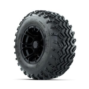 GTW Spyder Matte Black 10 in Wheels with 20x10.00-10 Rogue All Terrain Tires   Full Set - Image 3