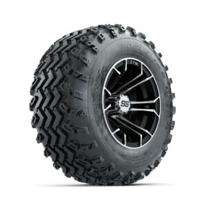 GTW Spyder Machined/Black 10 in Wheels with 20x10.00-10 Rogue All Terrain Tires Full Set - Image 2