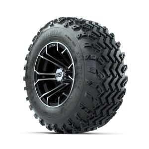 GTW Spyder Machined/Black 10 in Wheels with 20x10.00-10 Rogue All Terrain Tires Full Set - Image 3